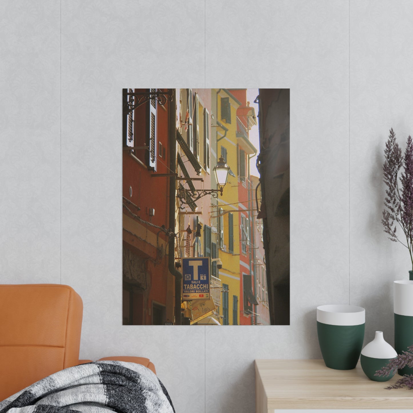Póster Fotográfico - Callejón con Fachadas de Colores en Cinque Terre, Italia