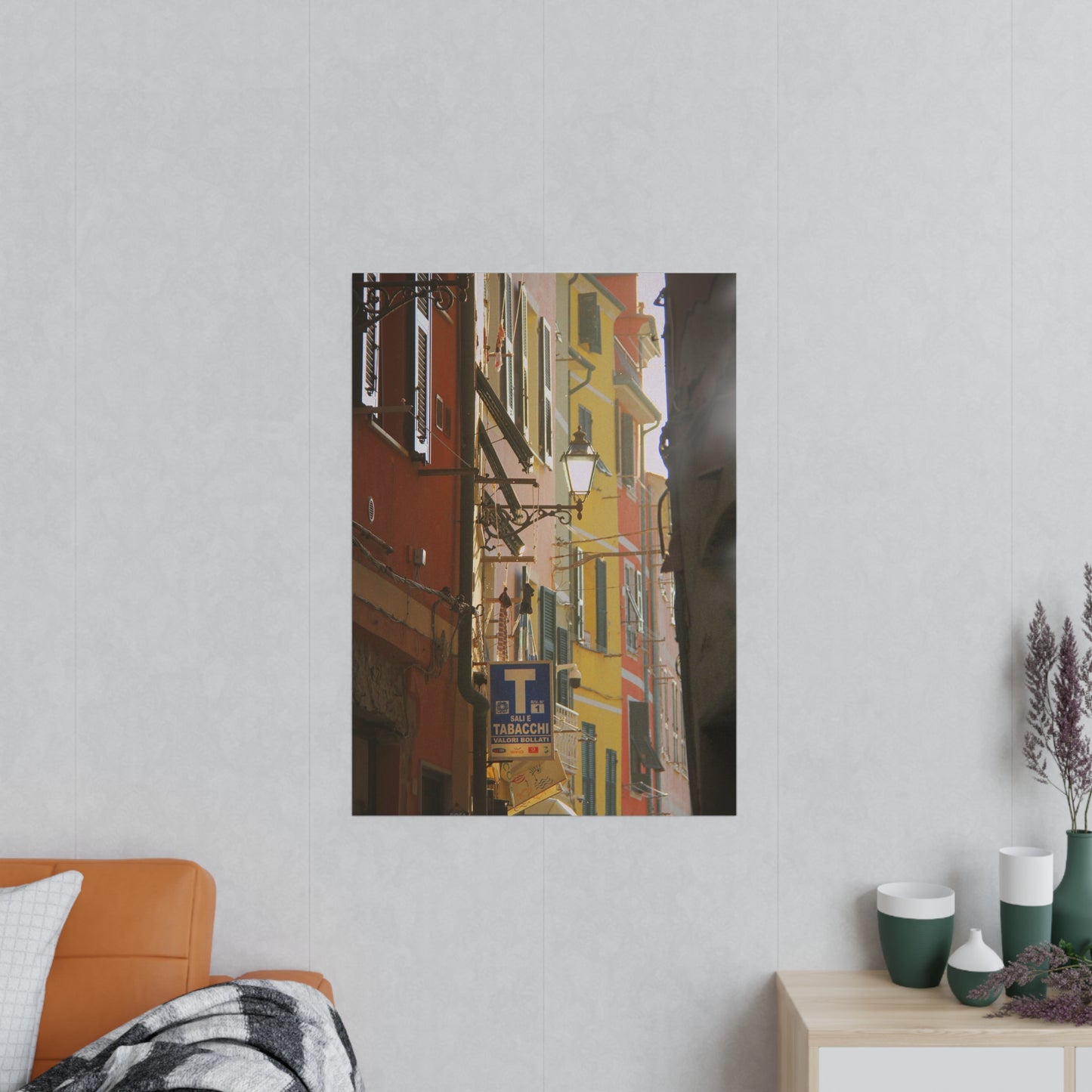 Póster Fotográfico - Callejón con Fachadas de Colores en Cinque Terre, Italia