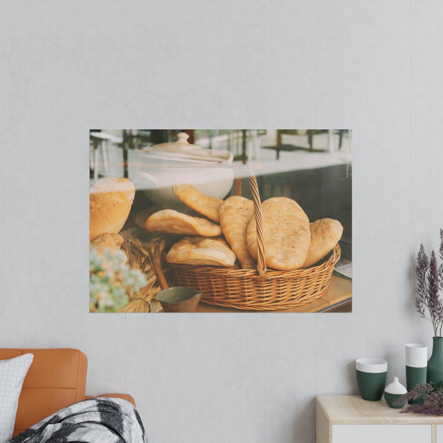 Póster Fotográfico - Cesta de Pan Artesanal en Brisighella, Italia