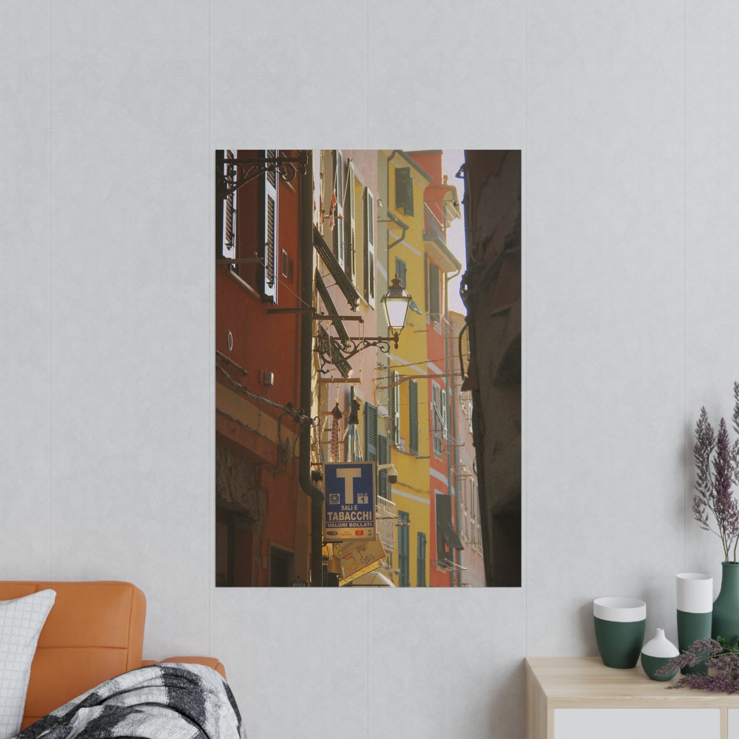 Póster Fotográfico - Callejón con Fachadas de Colores en Cinque Terre, Italia