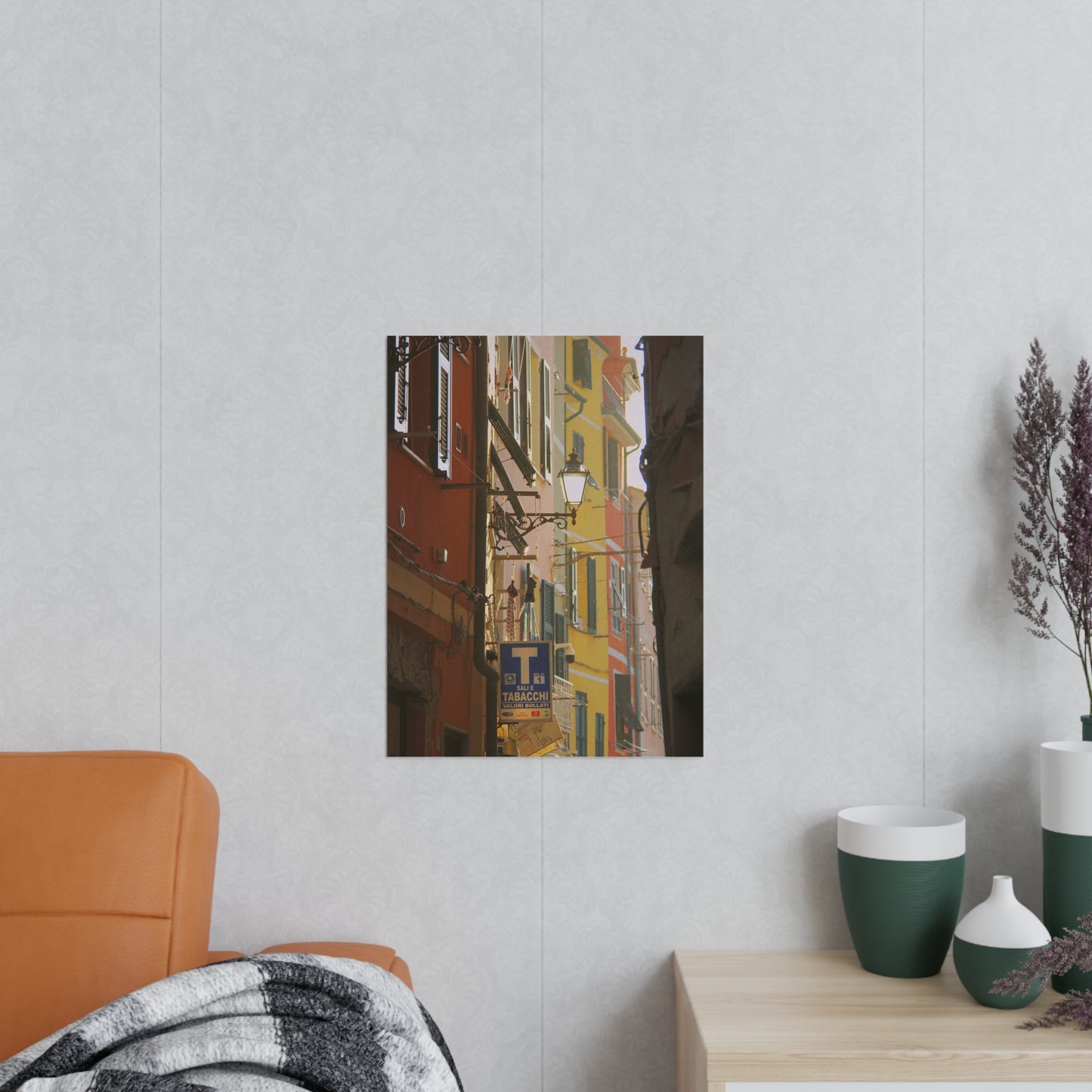 Póster Fotográfico - Callejón con Fachadas de Colores en Cinque Terre, Italia