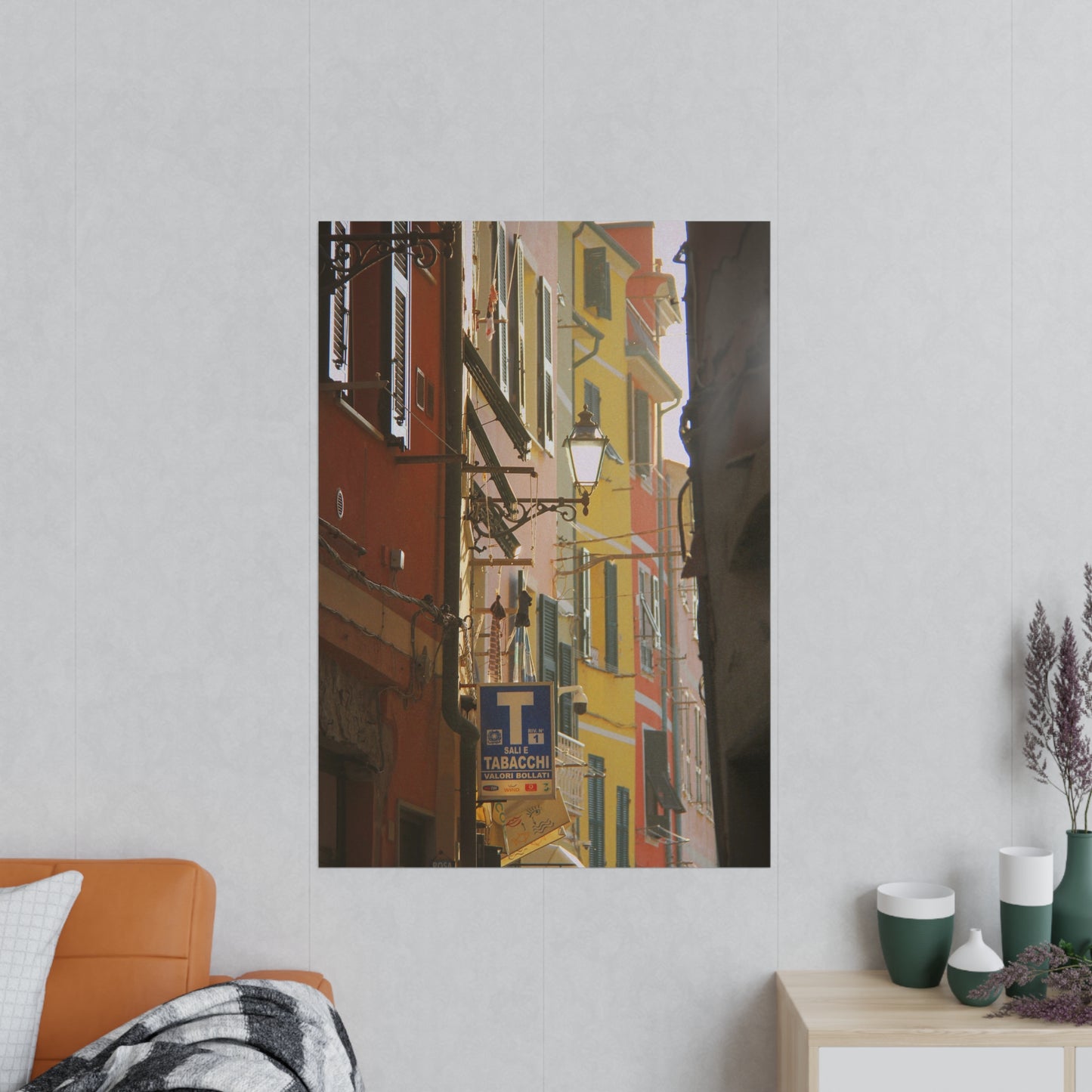 Póster Fotográfico - Callejón con Fachadas de Colores en Cinque Terre, Italia