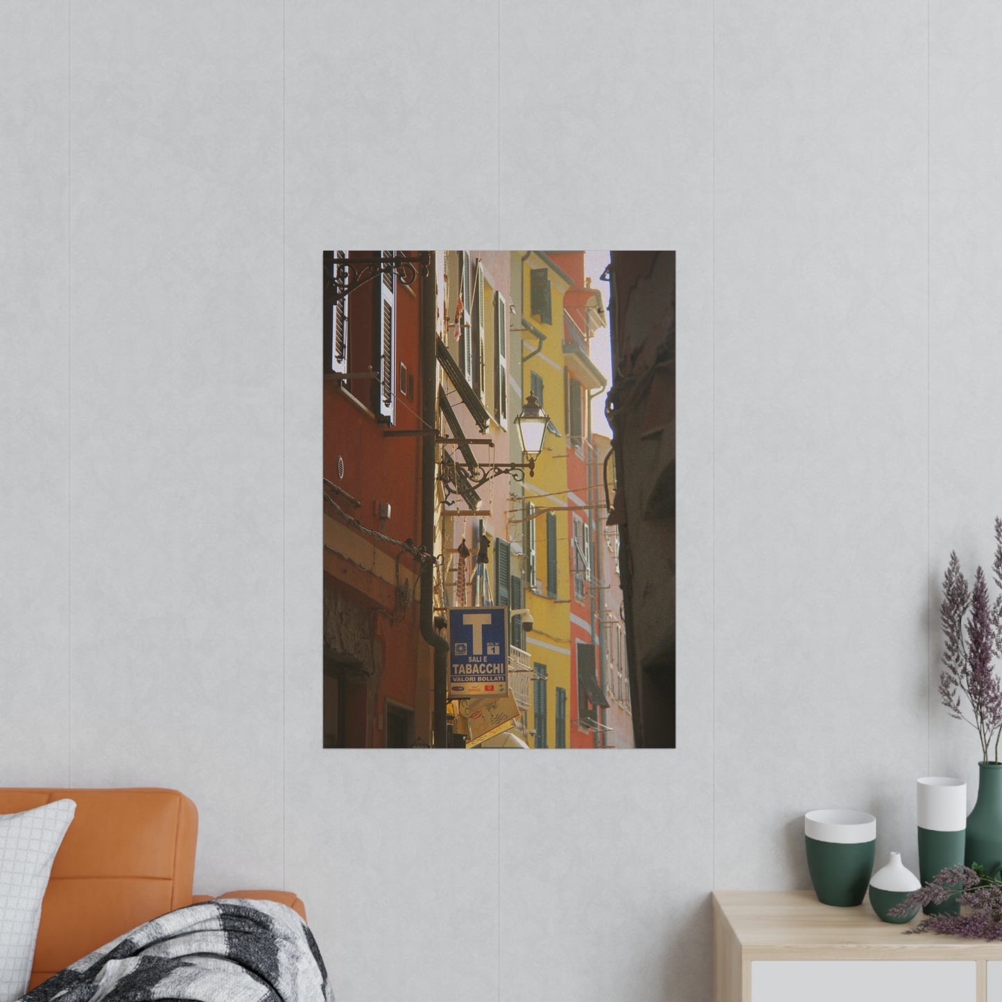 Póster Fotográfico - Callejón con Fachadas de Colores en Cinque Terre, Italia
