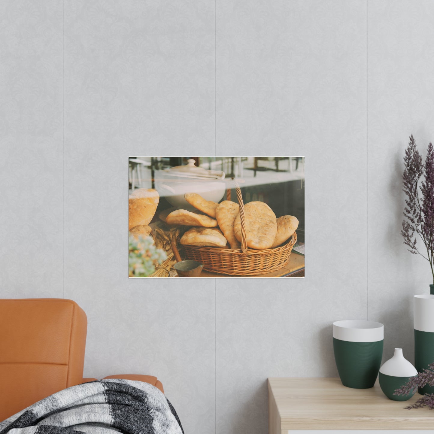Póster Fotográfico - Cesta de Pan Artesanal en Brisighella, Italia