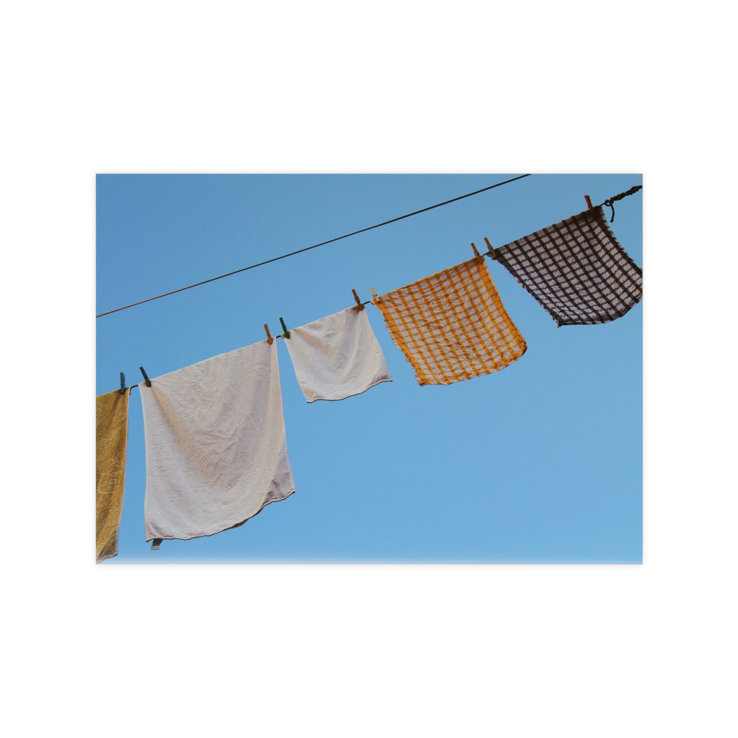 Póster Fotográfico - Ropa Tendida al Sol en Burano, Italia