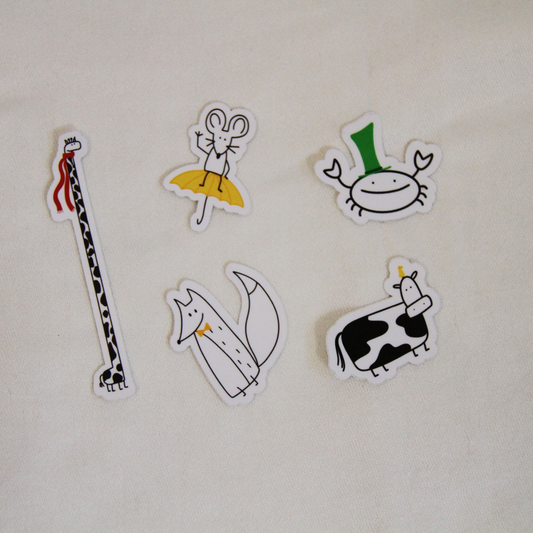 Set of 5 stickers